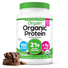 Organic Protein Powder, Plant Based, Creamy Chocolate Fudge, 2.03 lbs (920  g) | Amazon.com.br